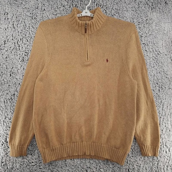 Polo Ralph Lauren Other - Polo By Ralph Lauren Men's Sweater Tan 1/4 Zip 4XLT